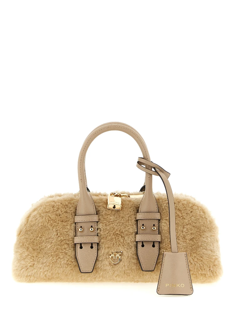 Gray Polyester Handbag