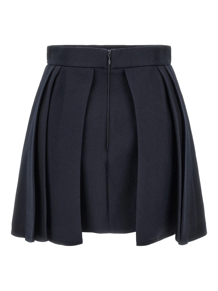 Blue Virgin Wool Long Skirt alternative