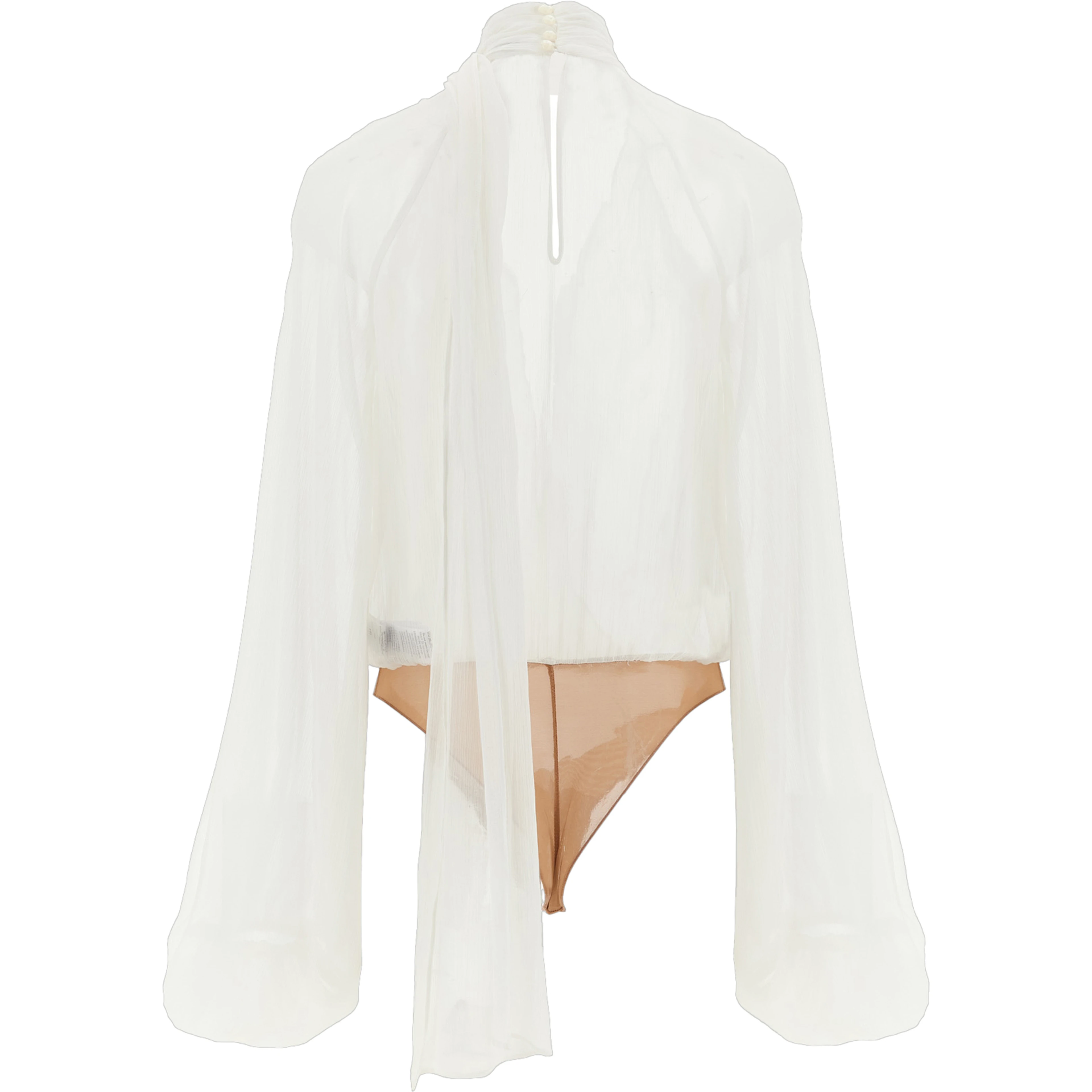 White Viscose Bodysuit