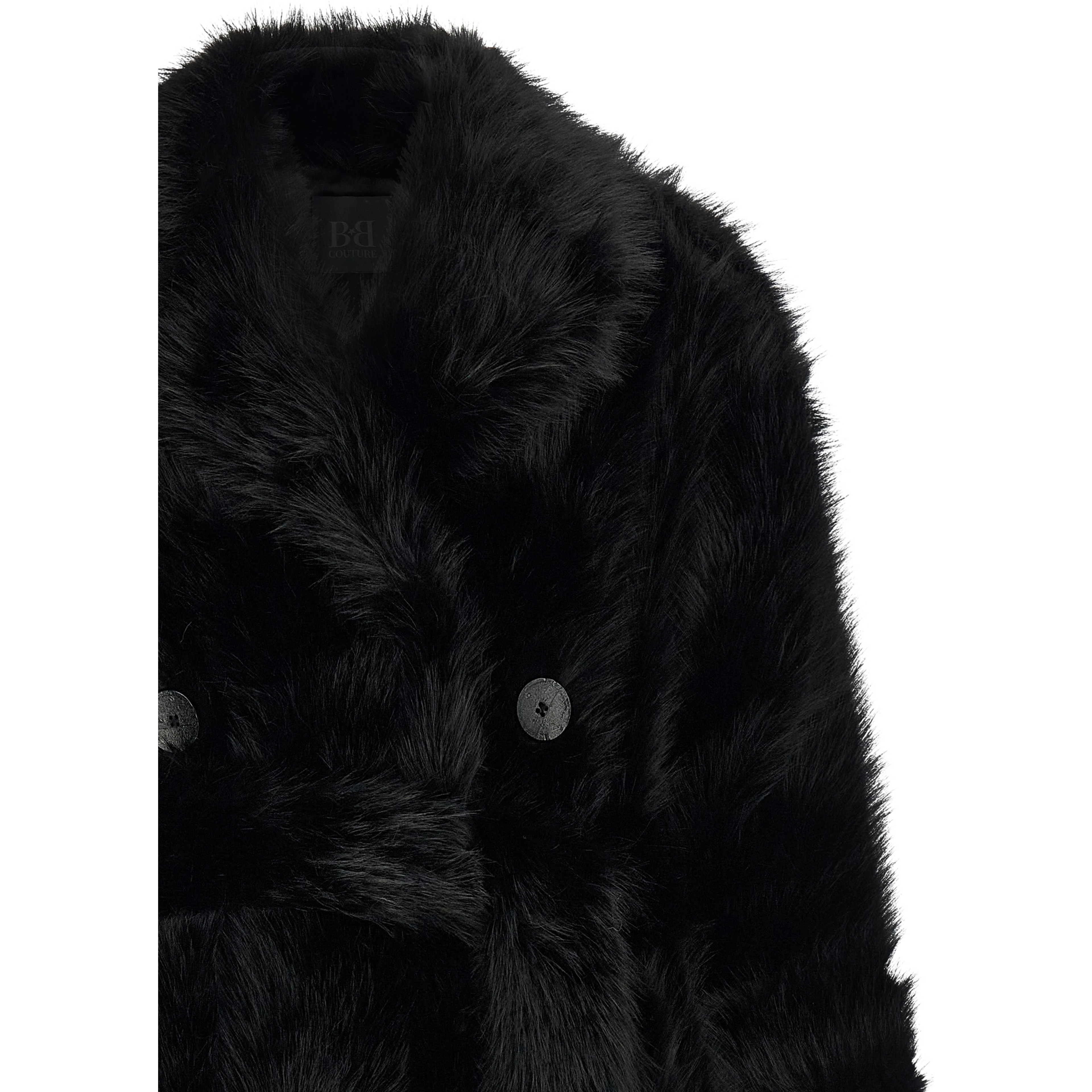 Black Polyester Coat