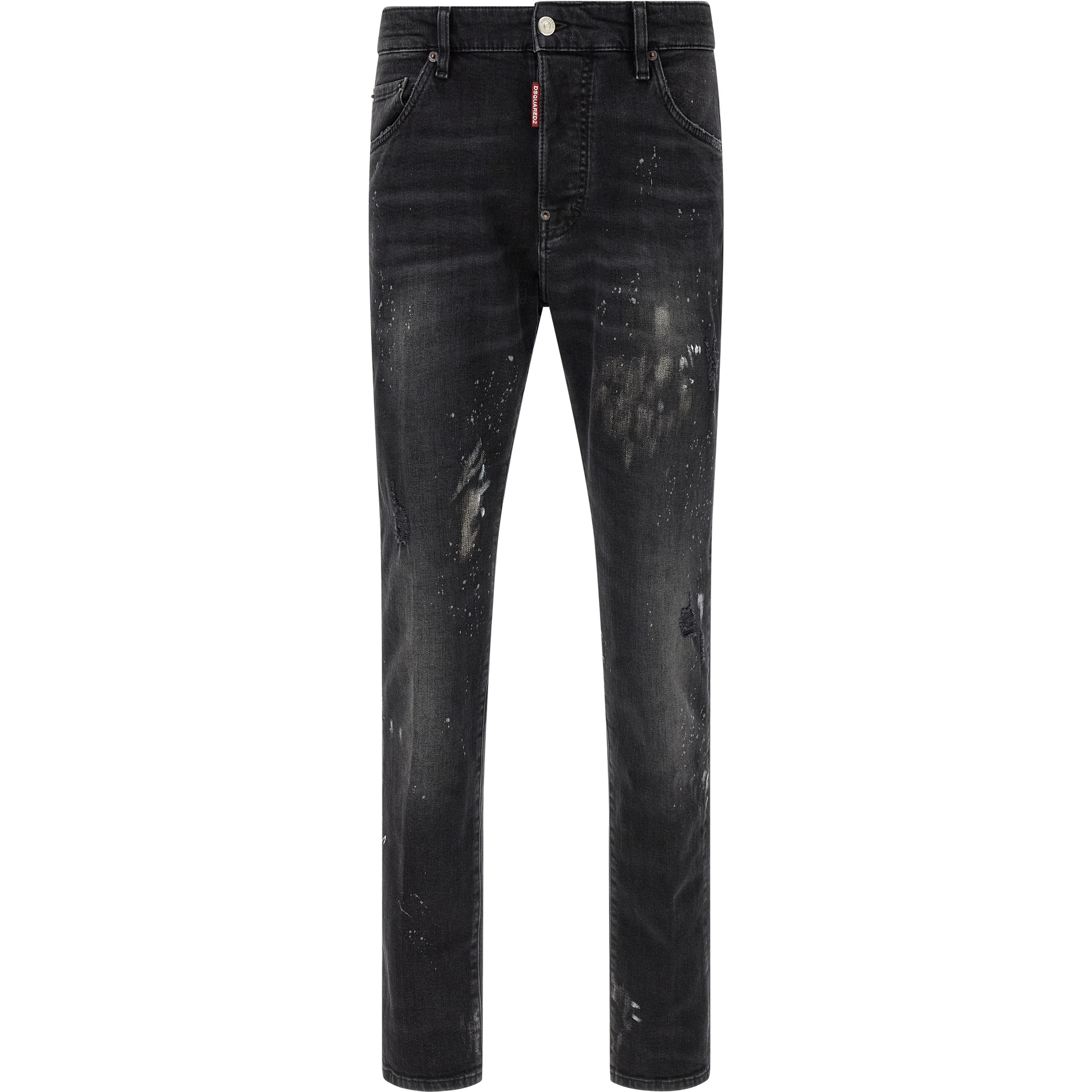 Black Cotton Slim Fit Jeans