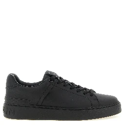 Black Calfskin Low Top Sneakers