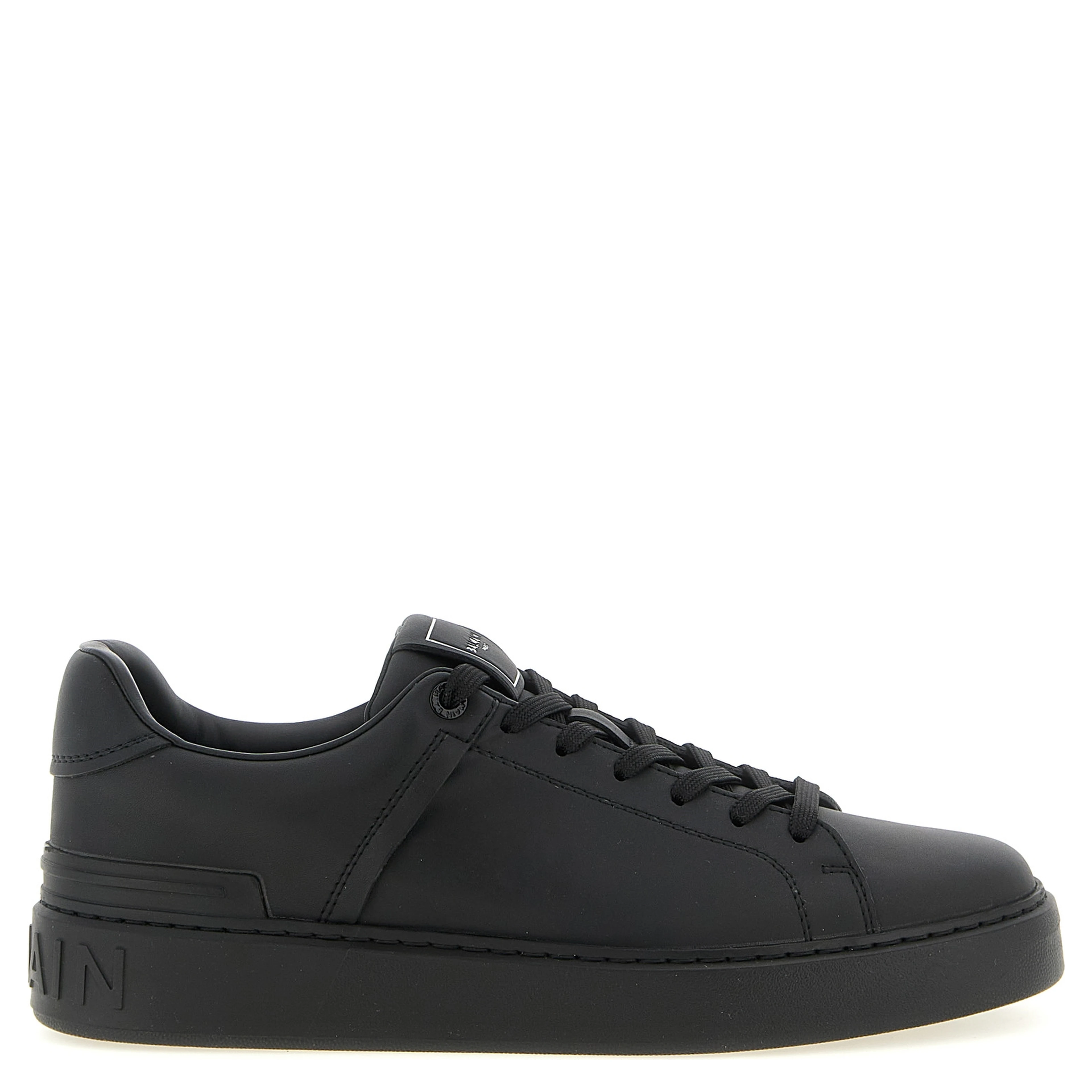 Black Calfskin Low Top Sneakers