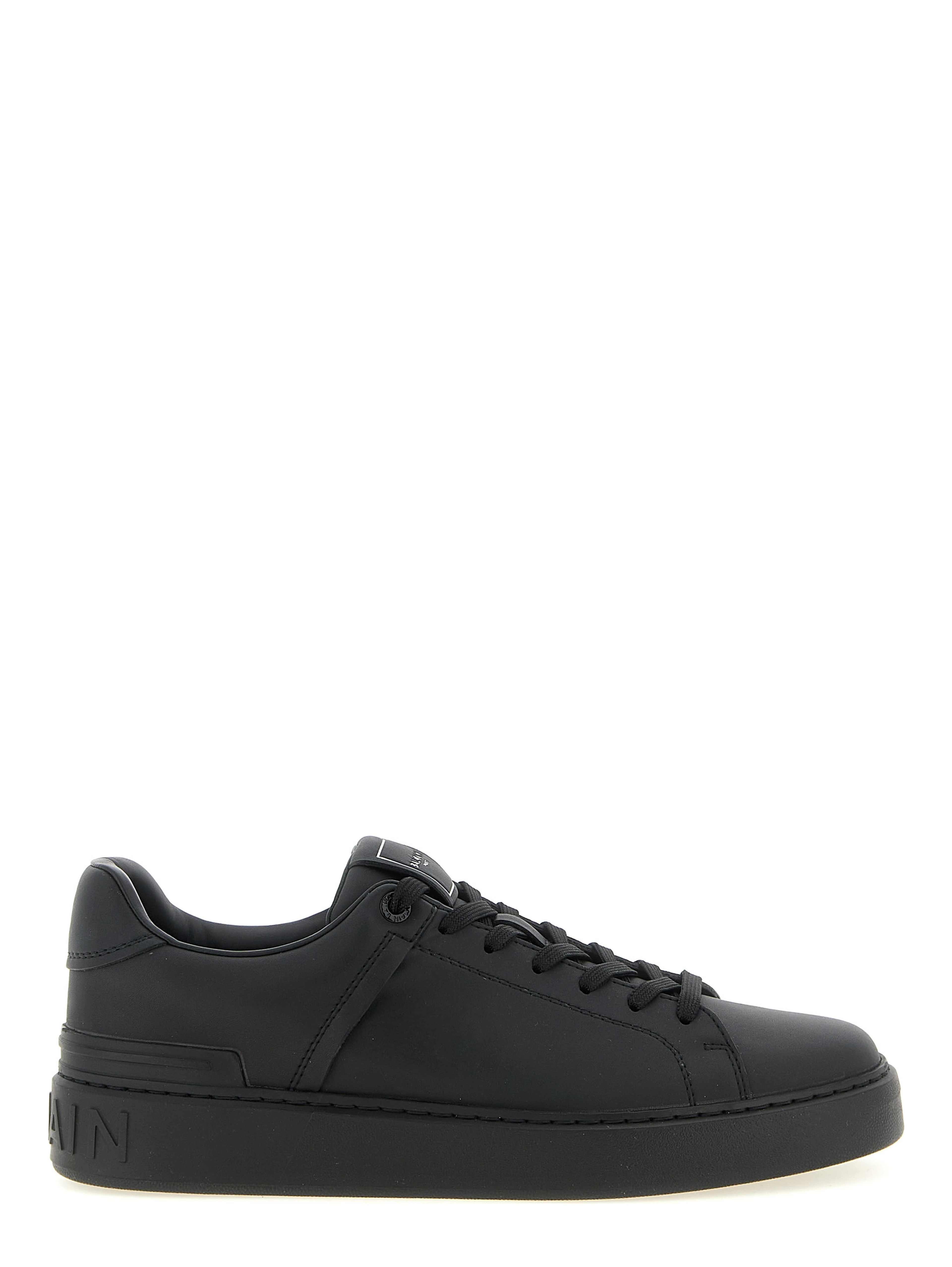 Black Calfskin Low Top Sneakers