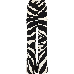 Bicolor Viscose Casual Pants
