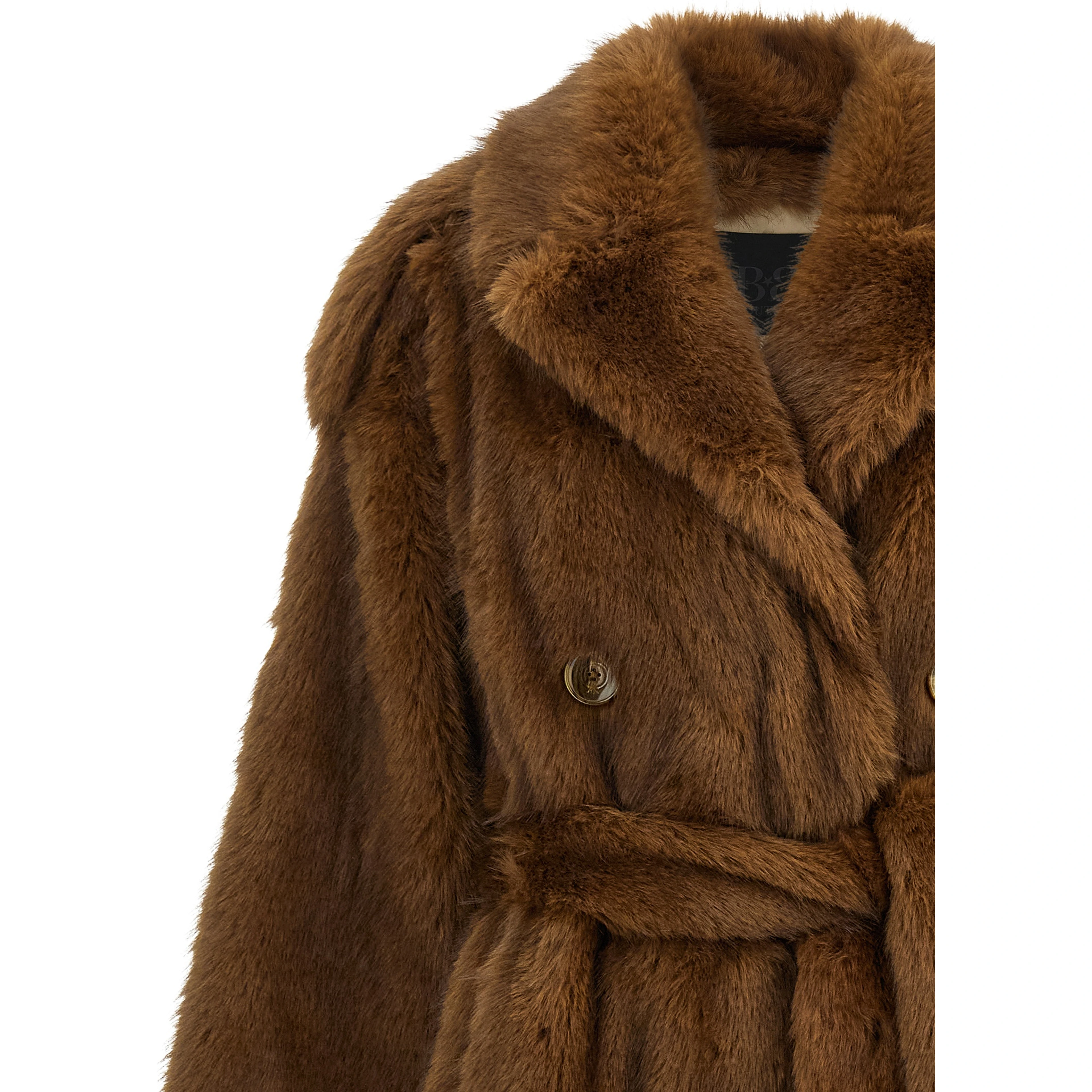 Brown Polyester Coat