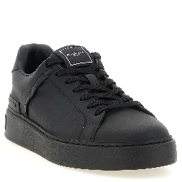 Black Calfskin Low Top Sneakers