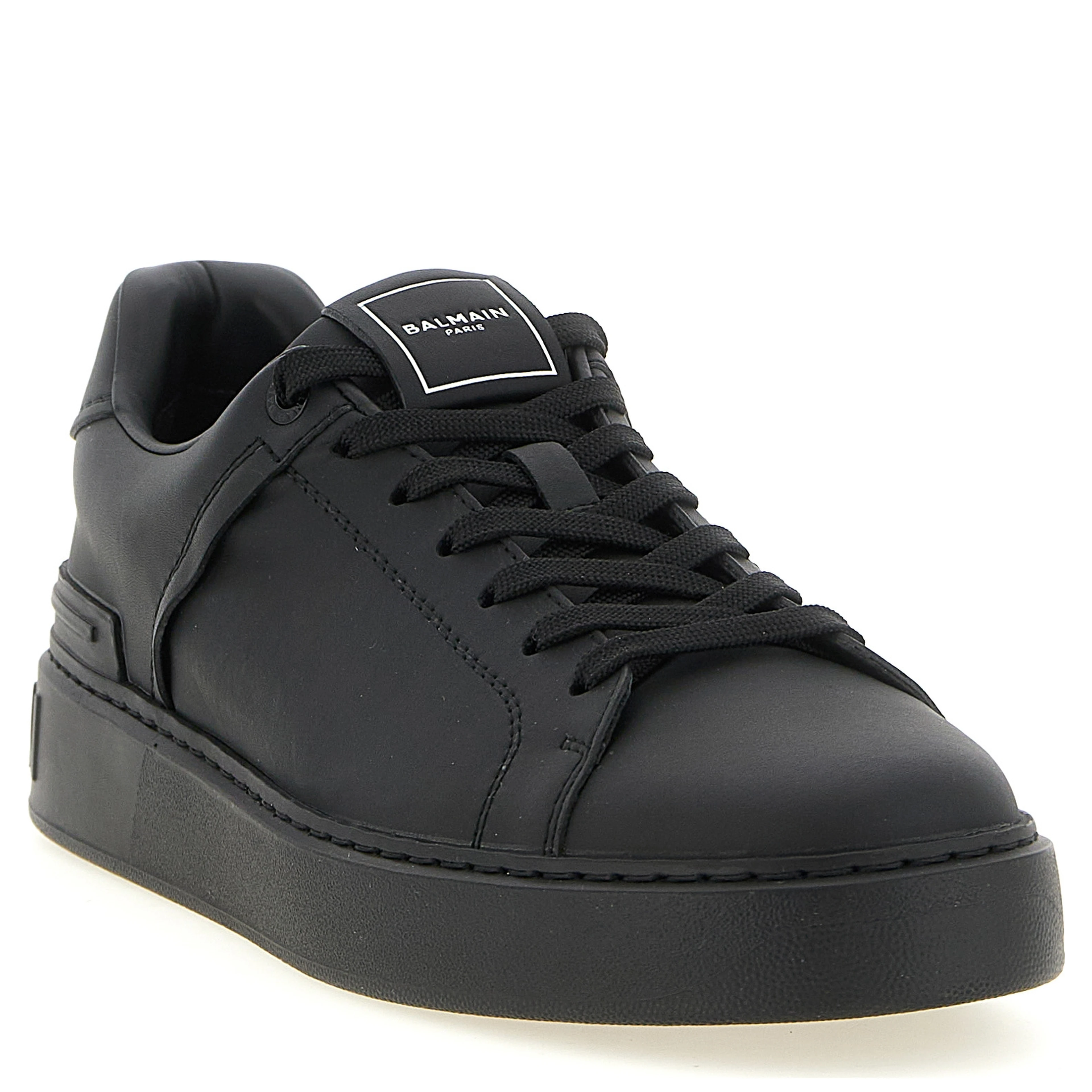 Black Calfskin Low Top Sneakers