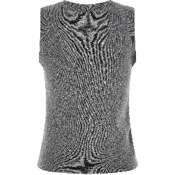 Gray Virgin Wool Sleeveles Sweater
