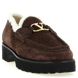 Brown Calfskin Slip-On Loafers