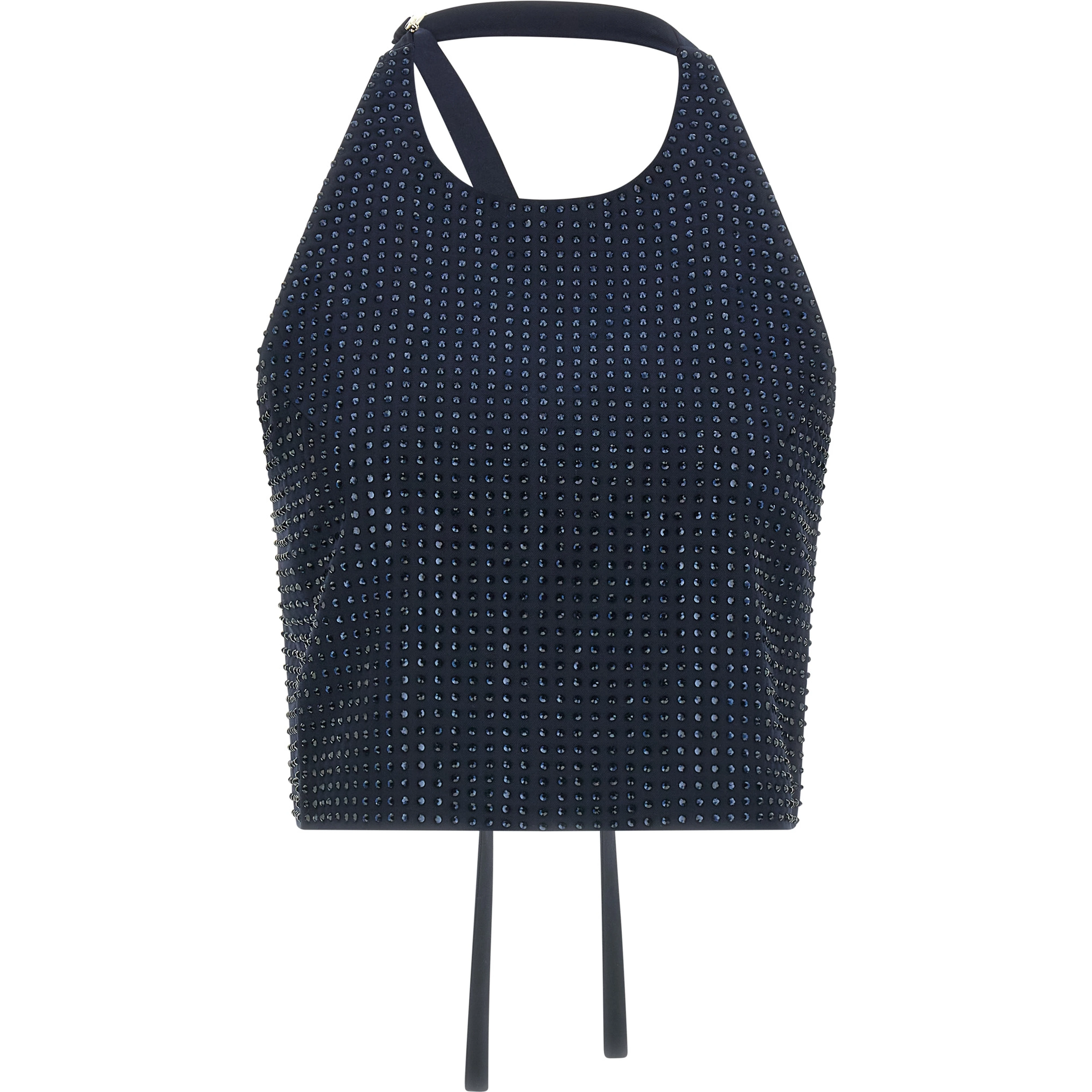 Blue Polyester Tank Tops