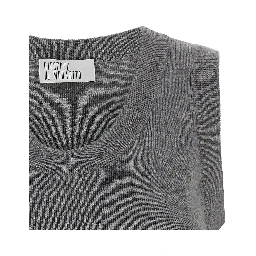 Gray Virgin Wool Sleeveles Sweater