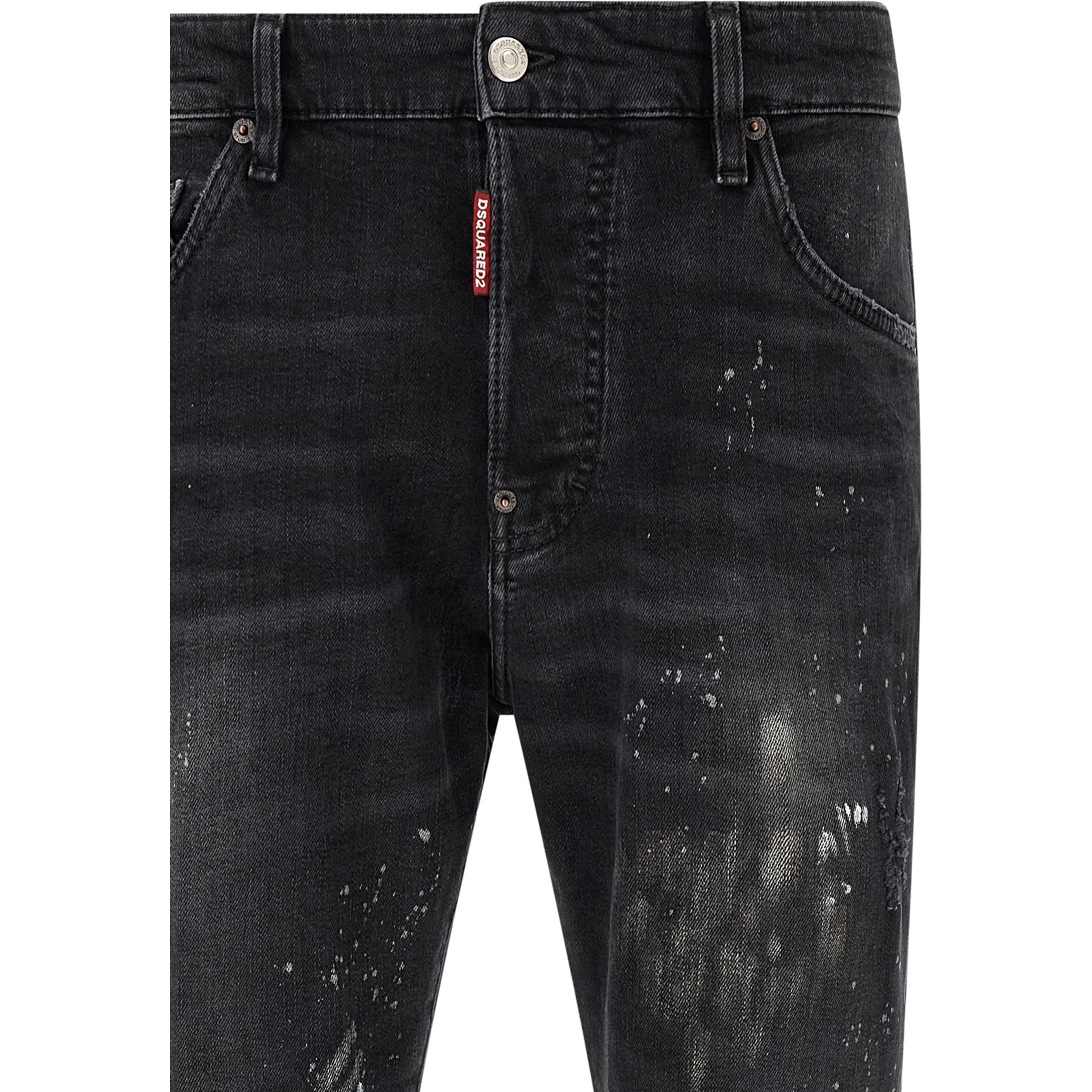 Black Cotton Slim Fit Jeans
