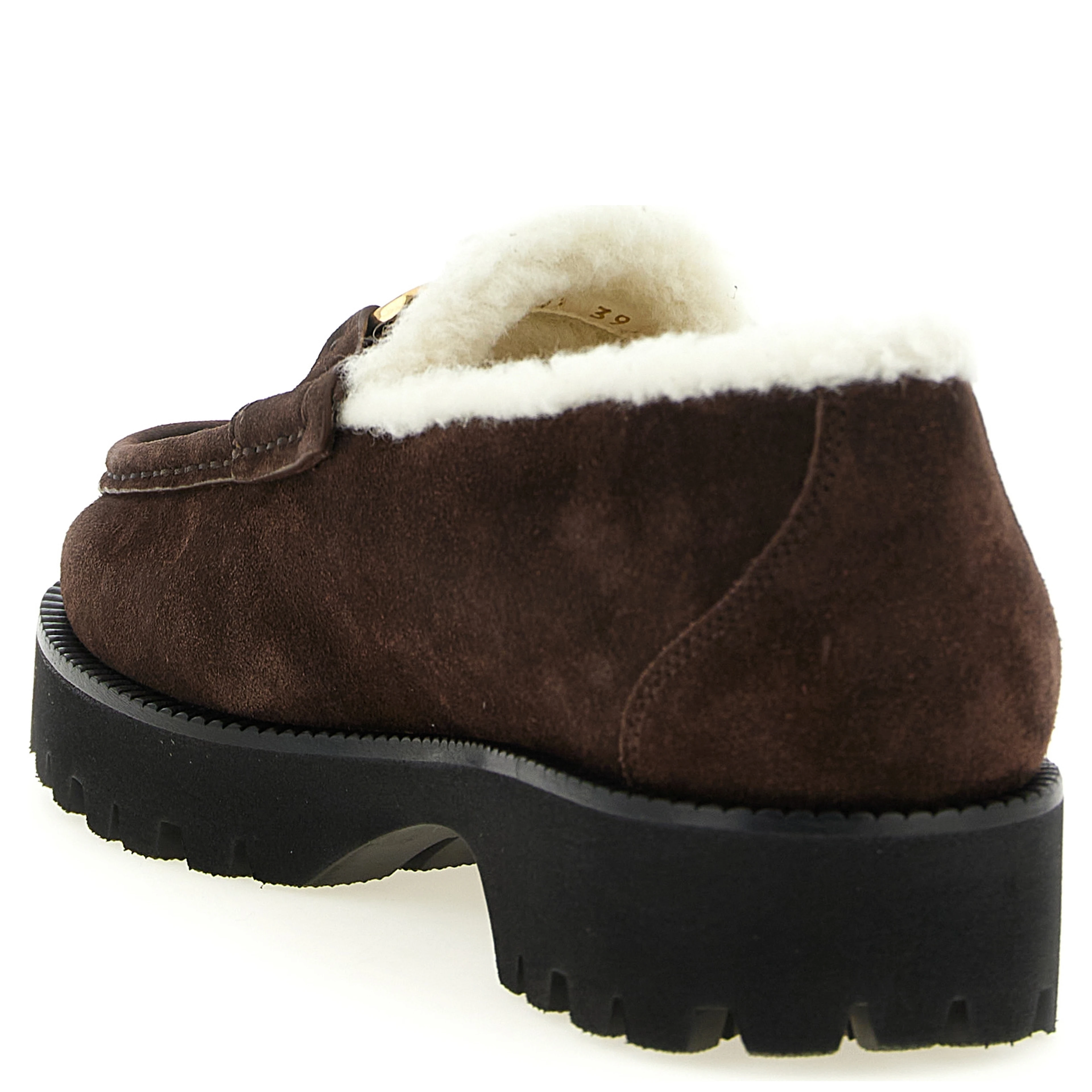 Brown Calfskin Slip-On Loafers