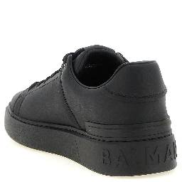 Black Calfskin Low Top Sneakers