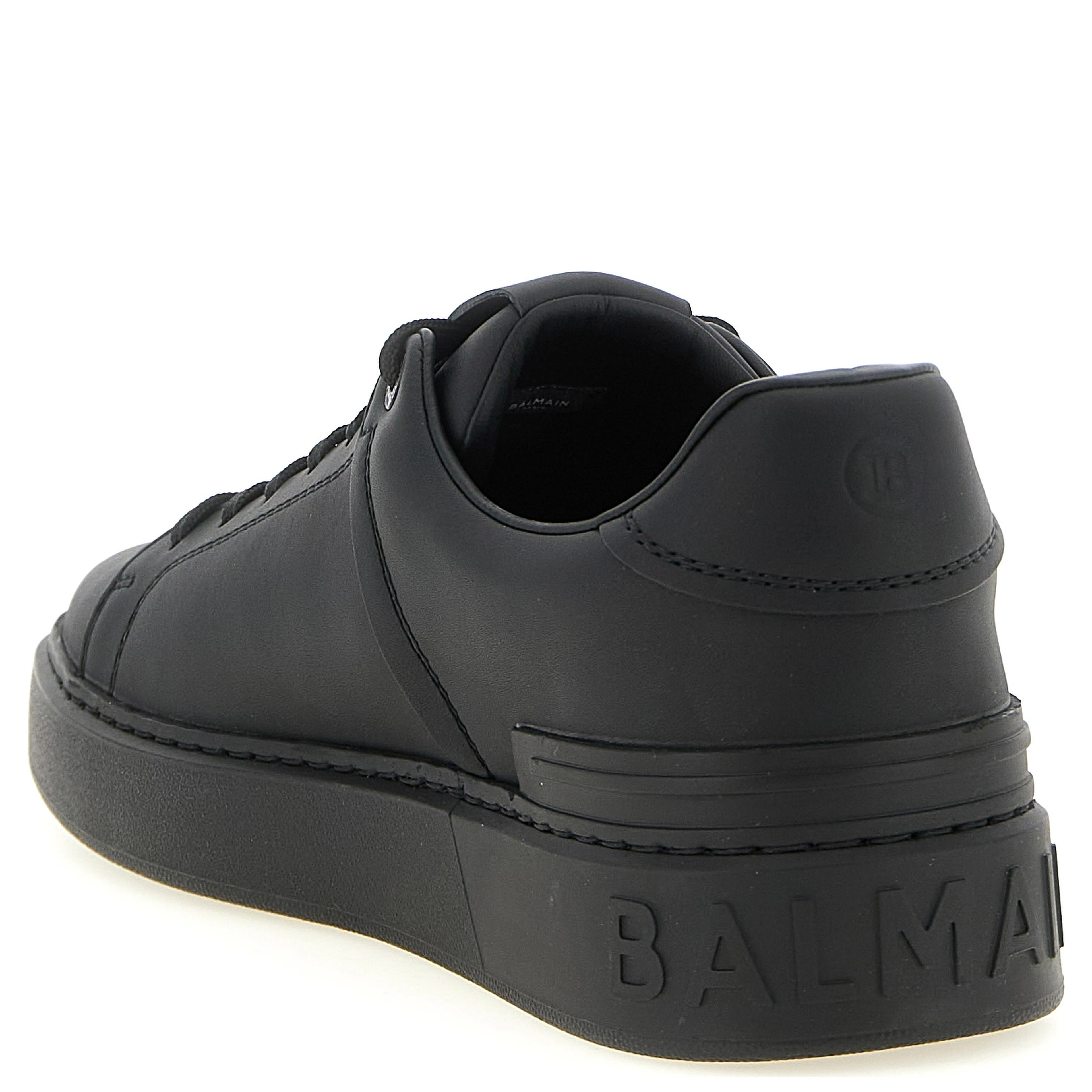 Black Calfskin Low Top Sneakers