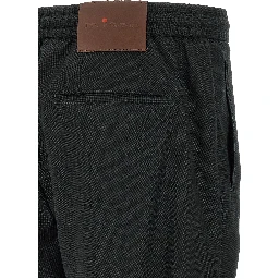 Gray Wool Casual Pants
