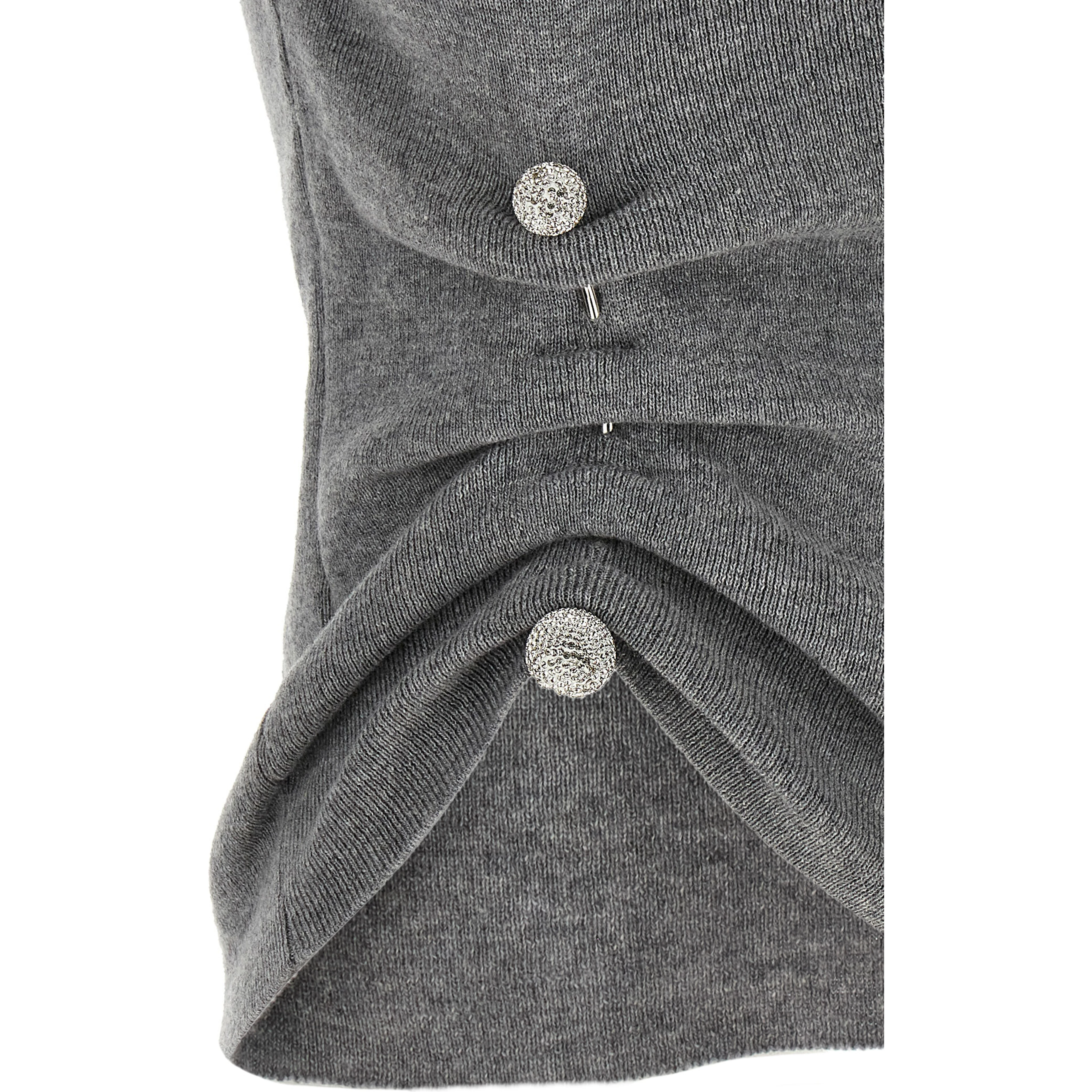 Gray Virgin Wool Sleeveles Sweater
