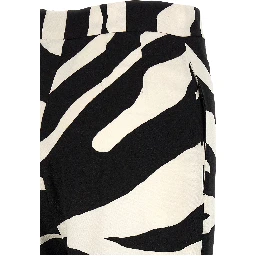 Bicolor Viscose Casual Pants