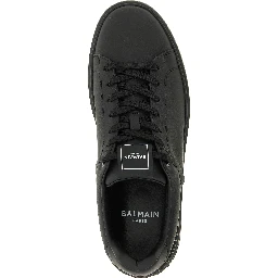 Black Calfskin Low Top Sneakers