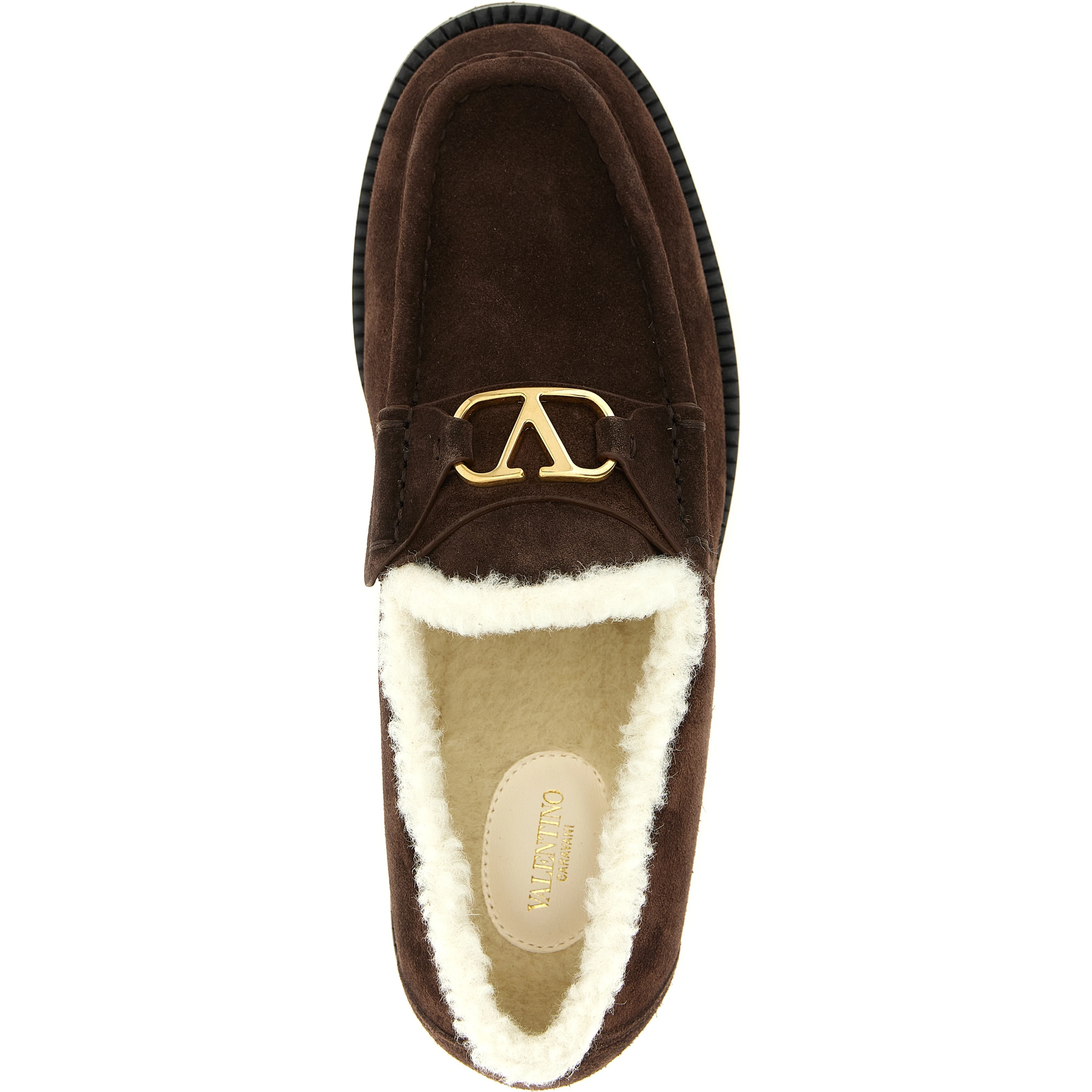 Brown Calfskin Slip-On Loafers