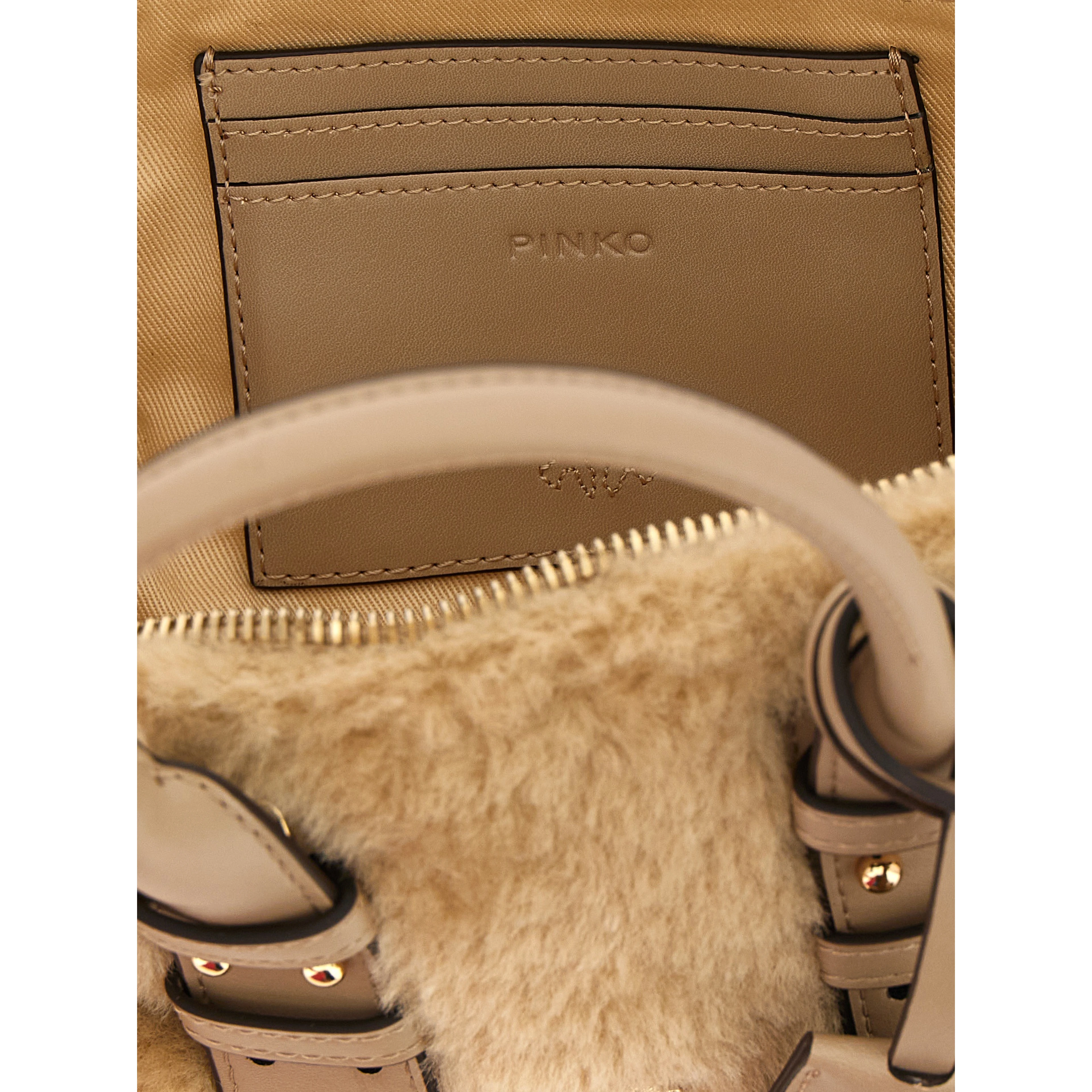 Gray Polyester Handbag
