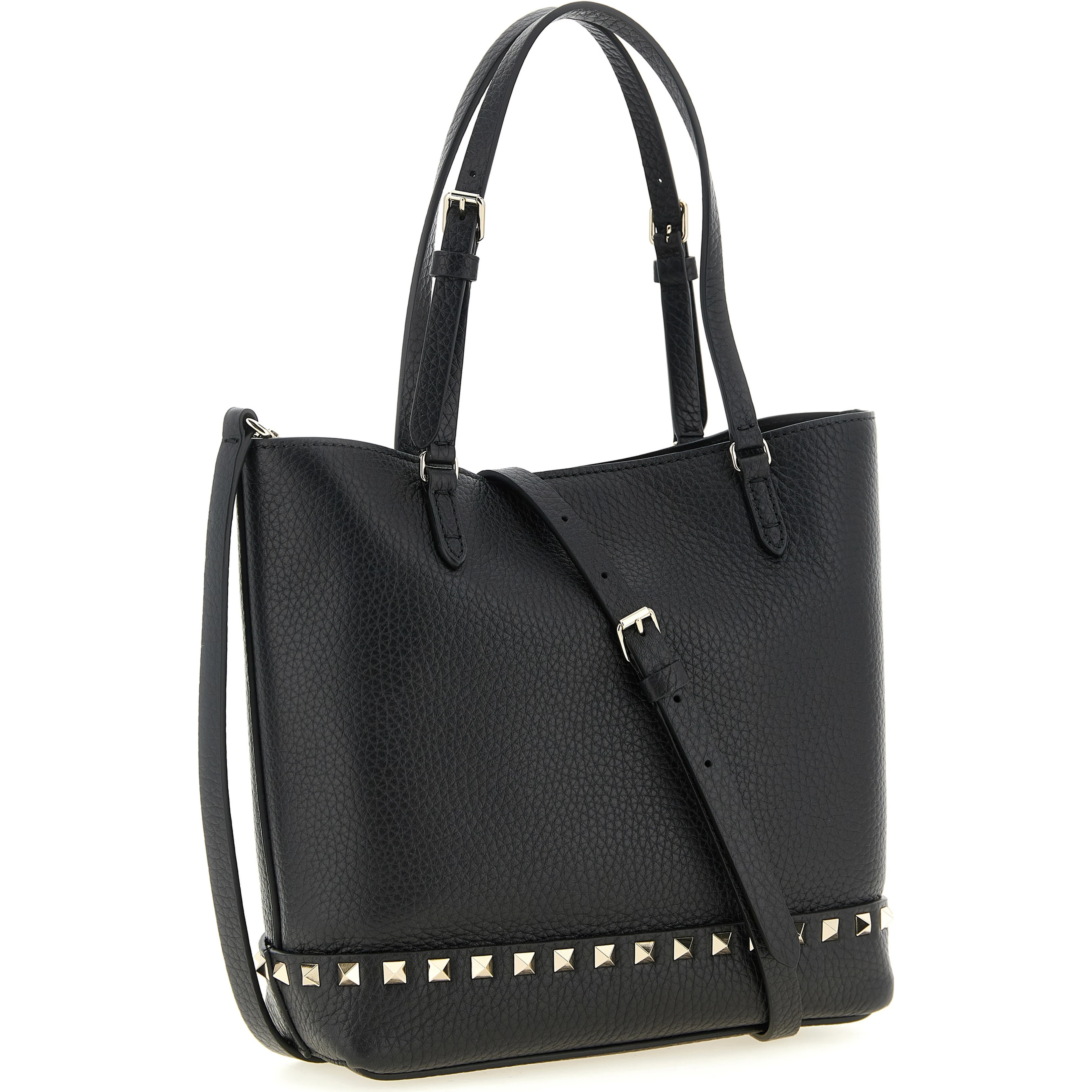 Black Calfskin Shoulder Bag