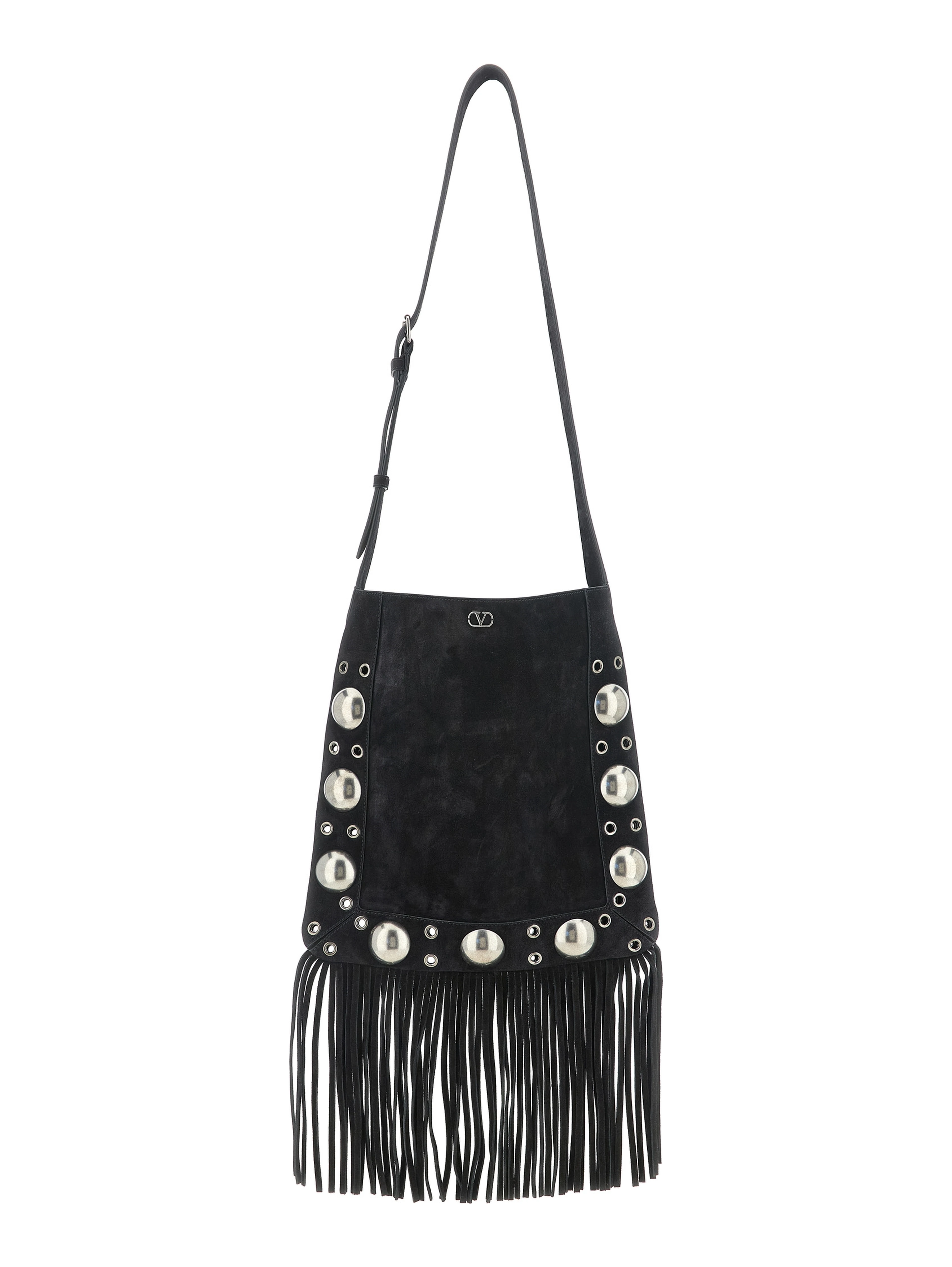 Black Calfskin Shoulder Bag