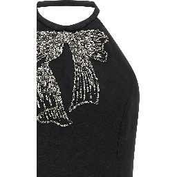 Black Virgin Wool Short Dress