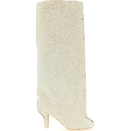 White Cowhide Over The Knee