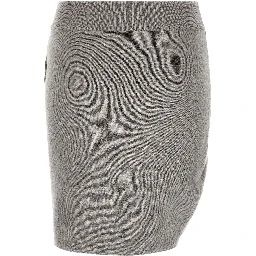 Gray Virgin Wool Long Skirt