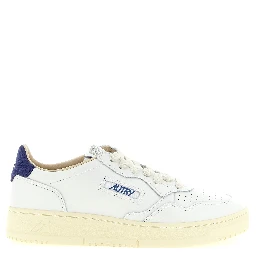 Blue Cowhide Athletic Sneakers