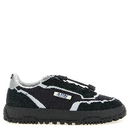 Black Nylon Athletic Sneakers