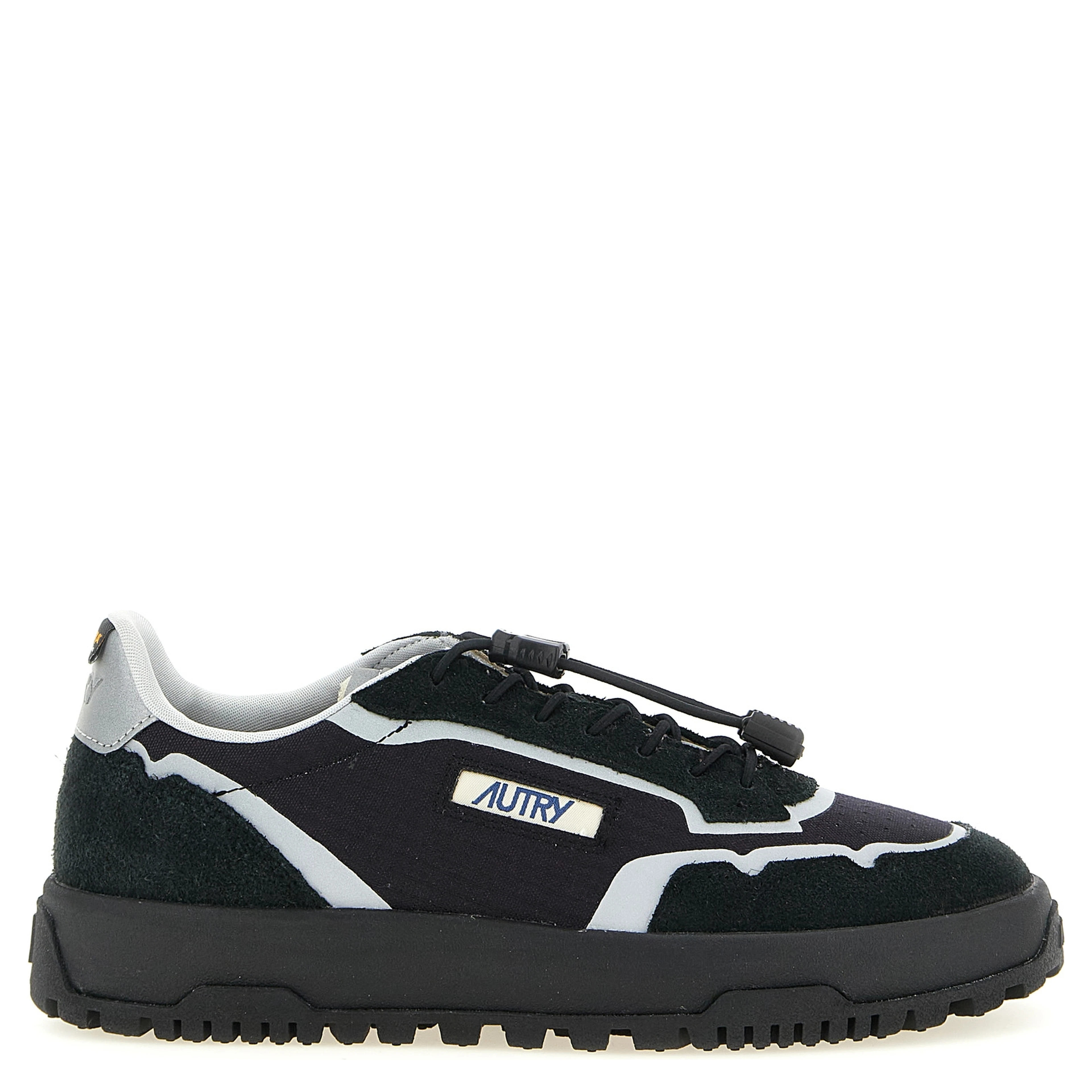 Black Nylon Athletic Sneakers