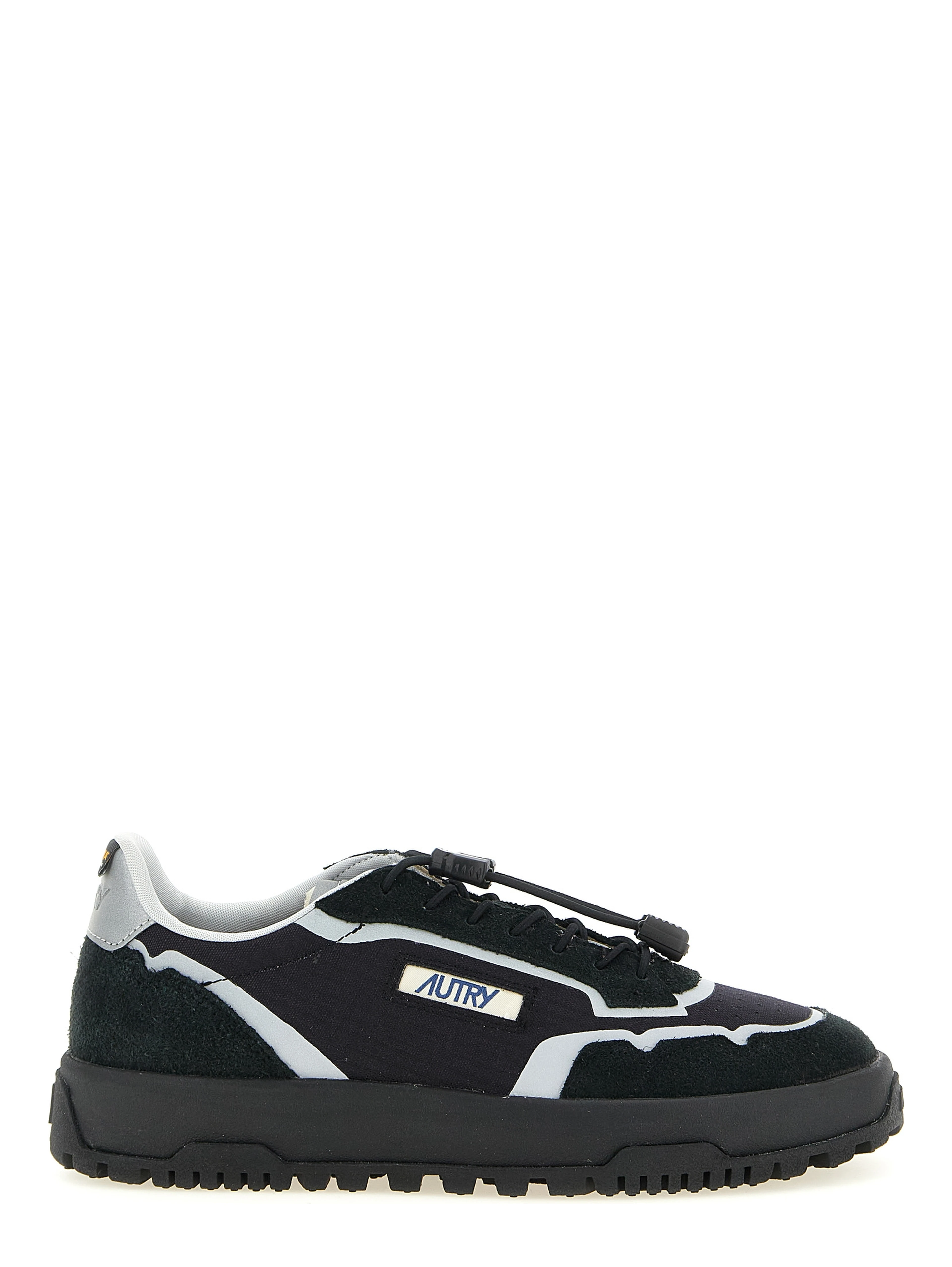Black Nylon Athletic Sneakers