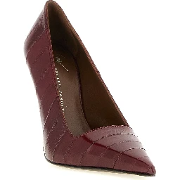 Bordeaux Leather High Heel Pumps