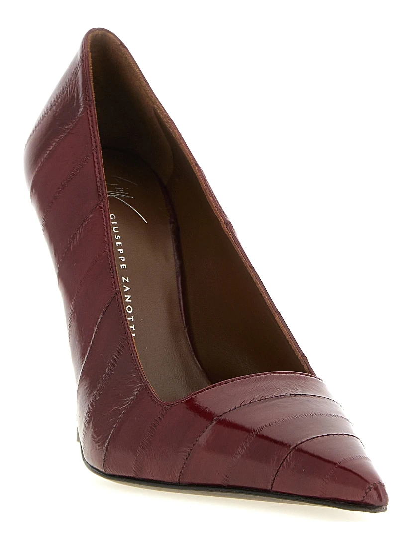 Bordeaux Leather High Heel Pumps