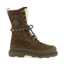 Brown Leather Lace-Up Boots