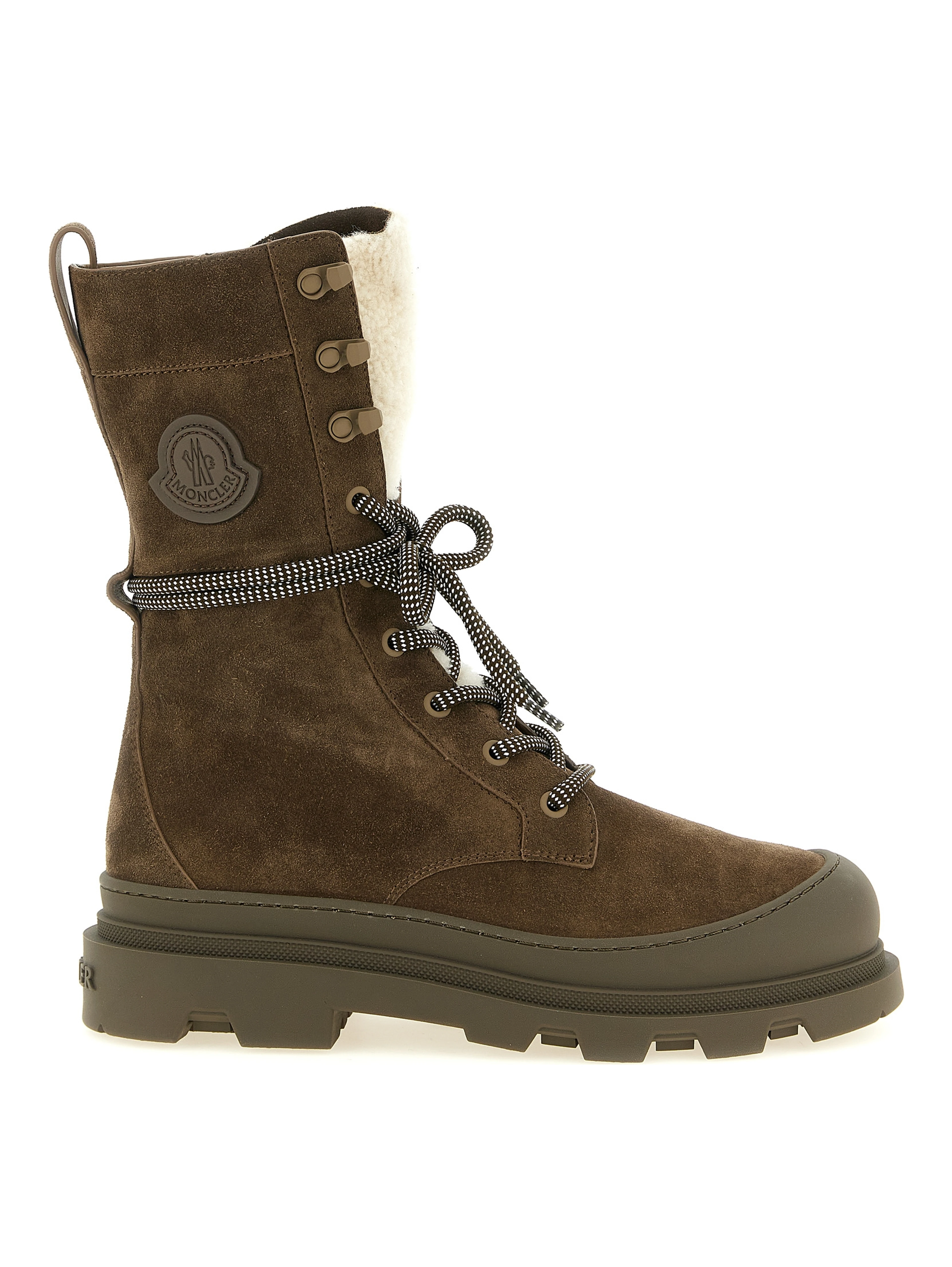 Brown Leather Lace-Up Boots
