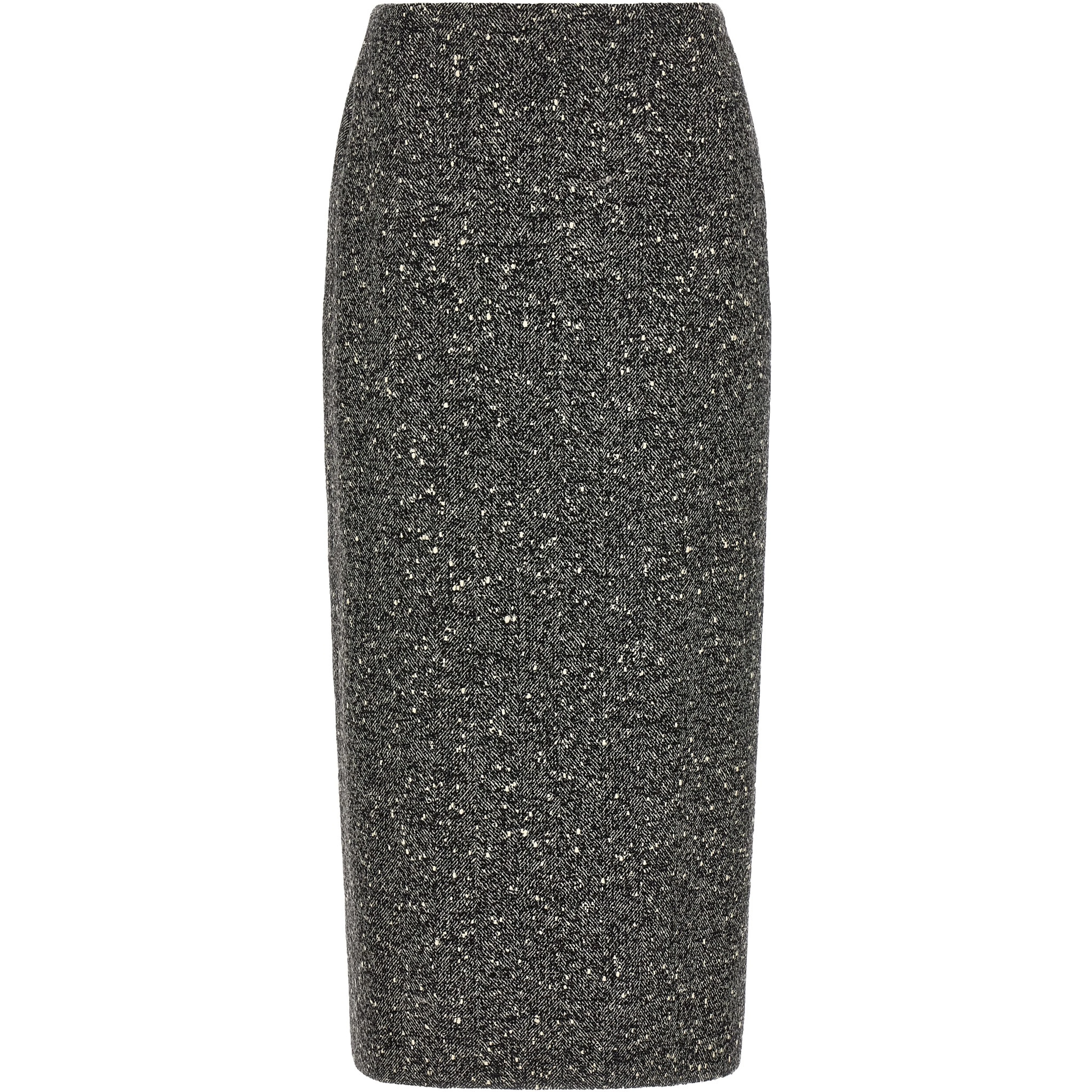 Bicolor Virgin Wool Midi Skirt
