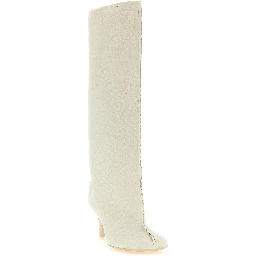 White Cowhide Over The Knee
