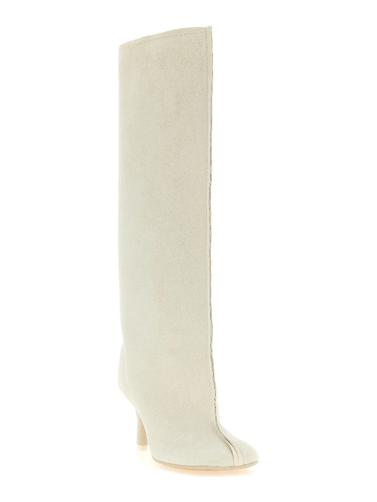 White Cowhide Over The Knee alternative