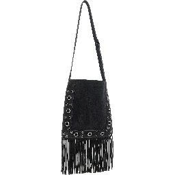 Black Calfskin Shoulder Bag