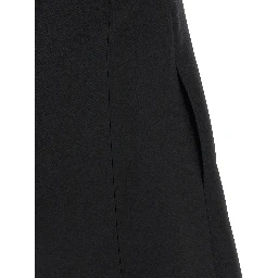 Black Virgin Wool Short Dress