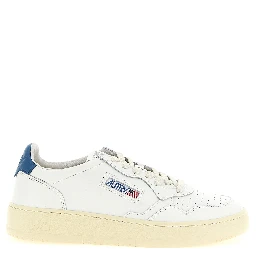 Blue Cowhide Low Top Sneakers