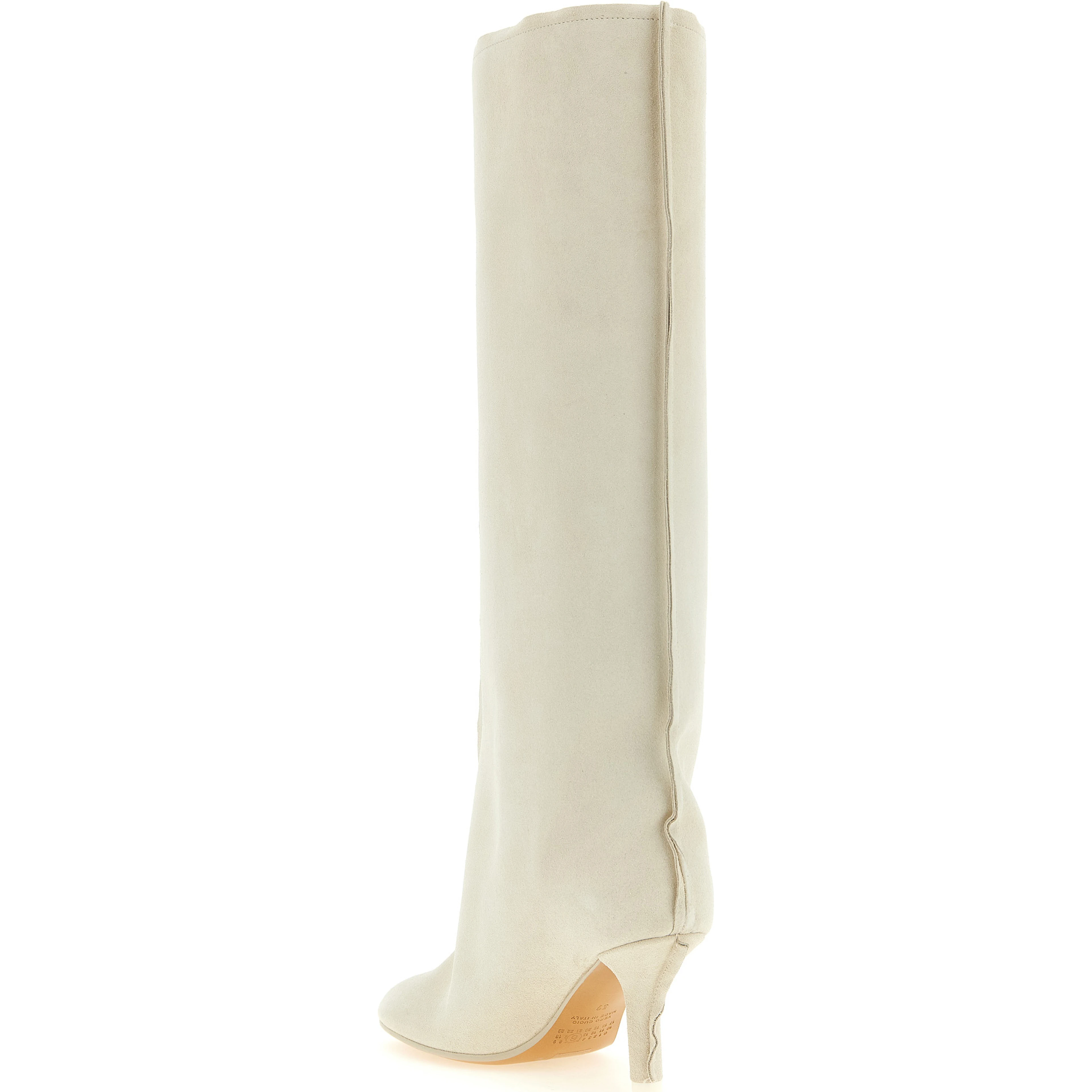 White Cowhide Over The Knee