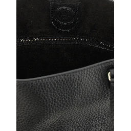 Black Calfskin Shoulder Bag