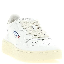 Beige Cowhide Low Top Sneakers