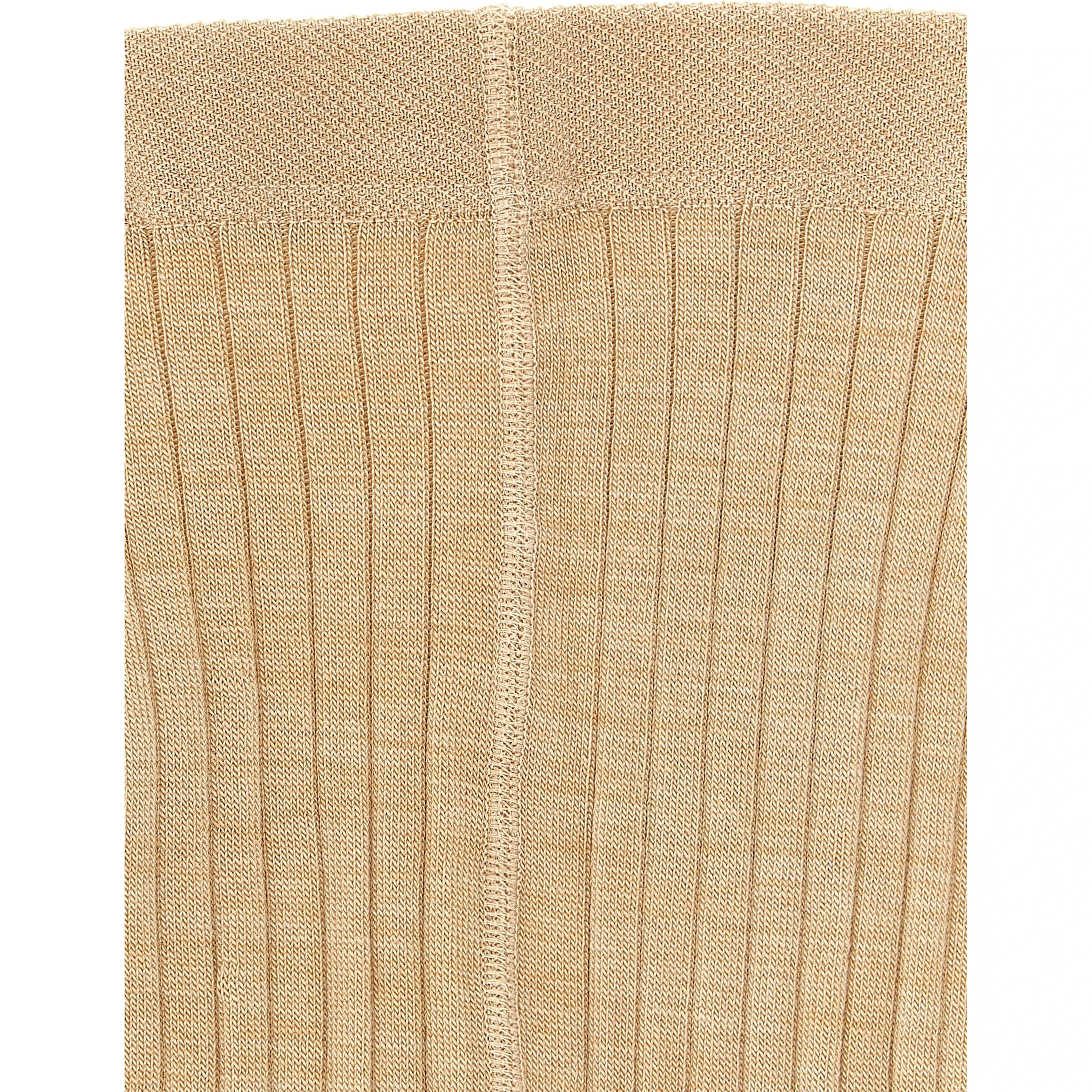 Beige Wool Socks