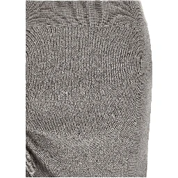 Gray Virgin Wool Long Skirt